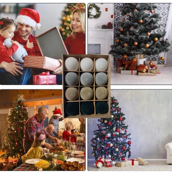 Velvet Christmas Ornaments, Velvet Ornaments for Christmas Tree, (2- Pack) - Picture 5 of 5